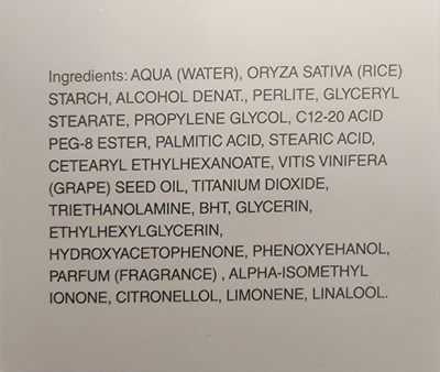 Rice Peeling Ingredients (Rice Peeling Ingredients)